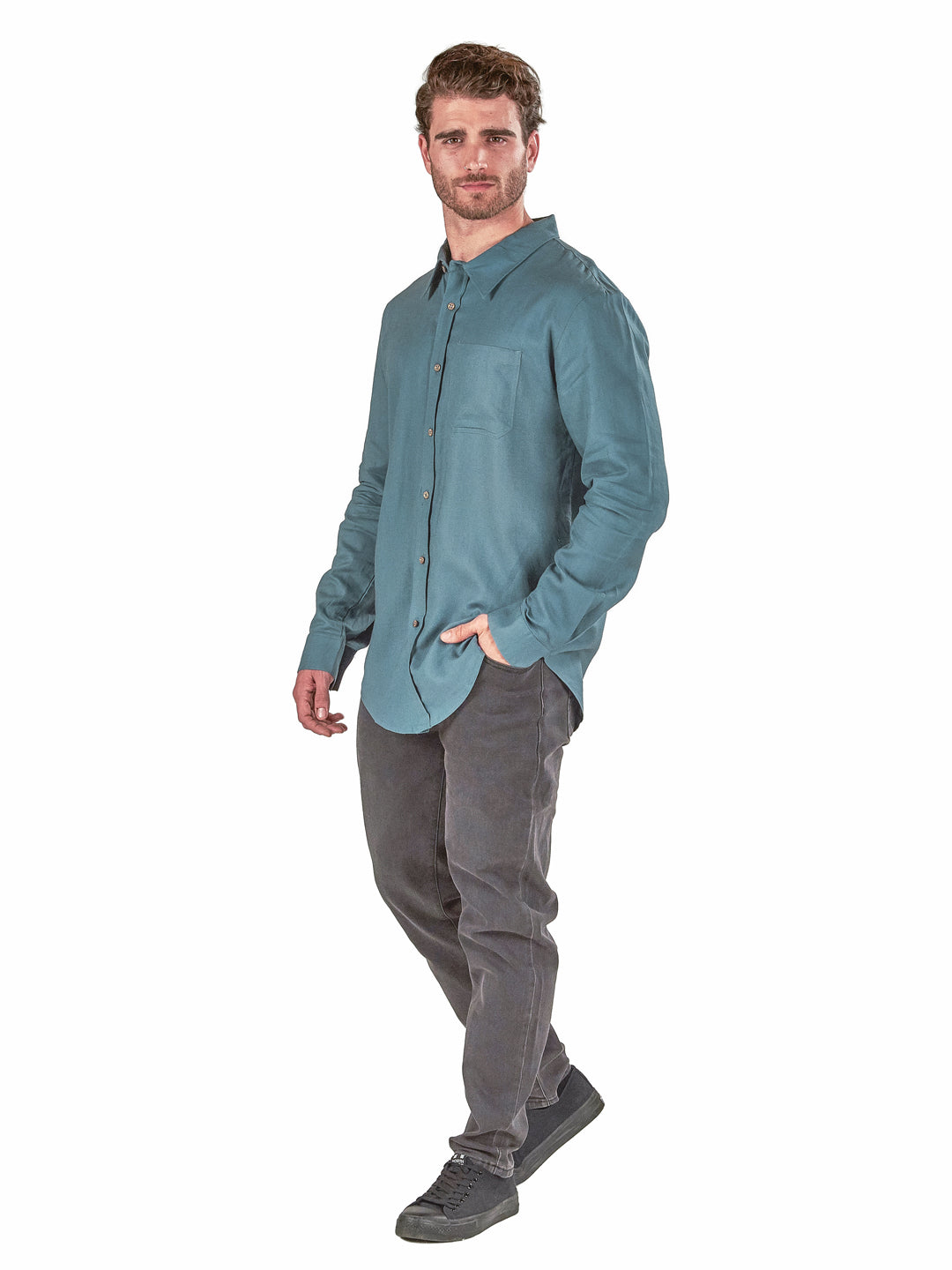 Camisa Anemona Hombre - Azul