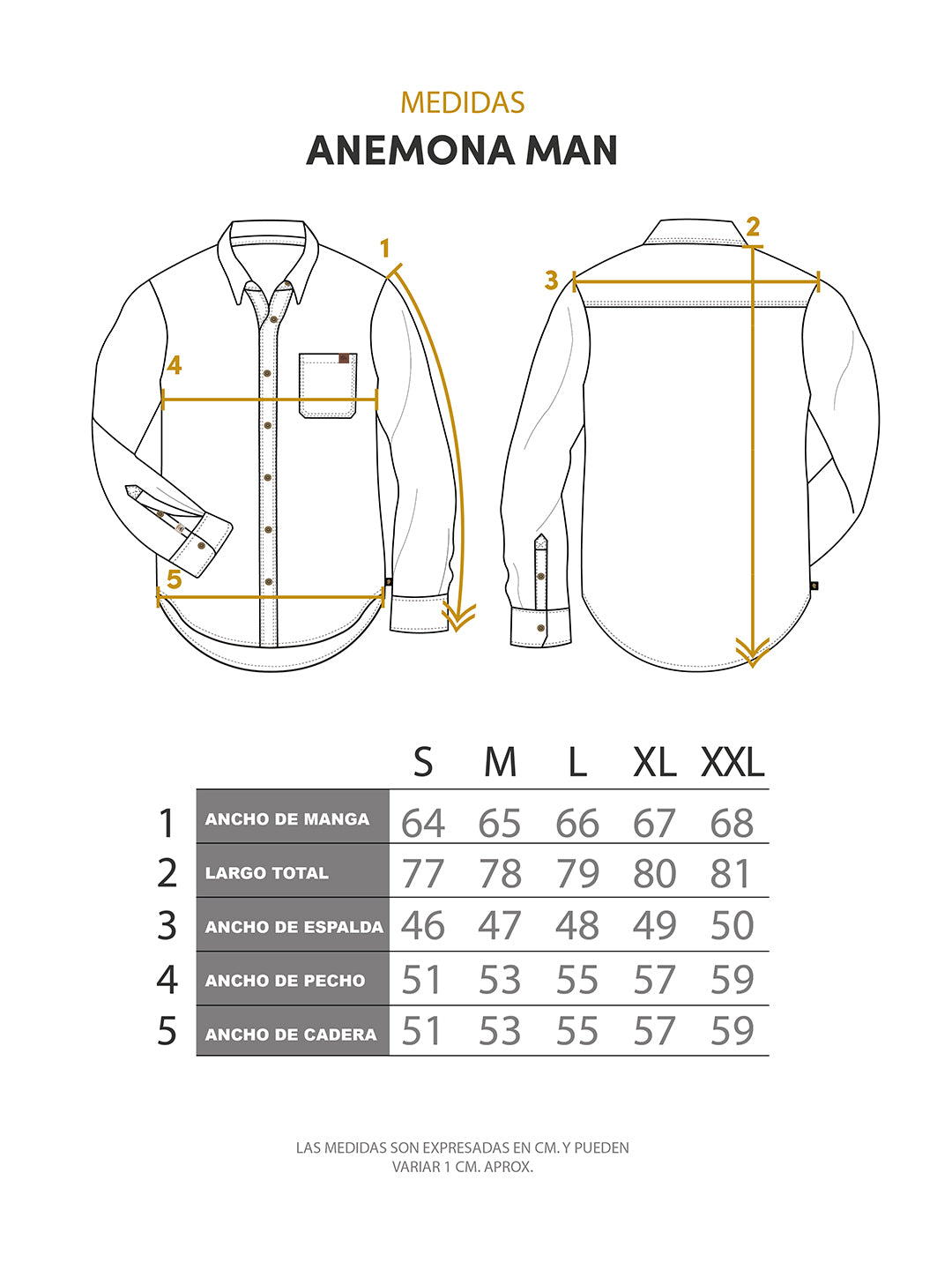 Camisa Anemona Hombre - Azul
