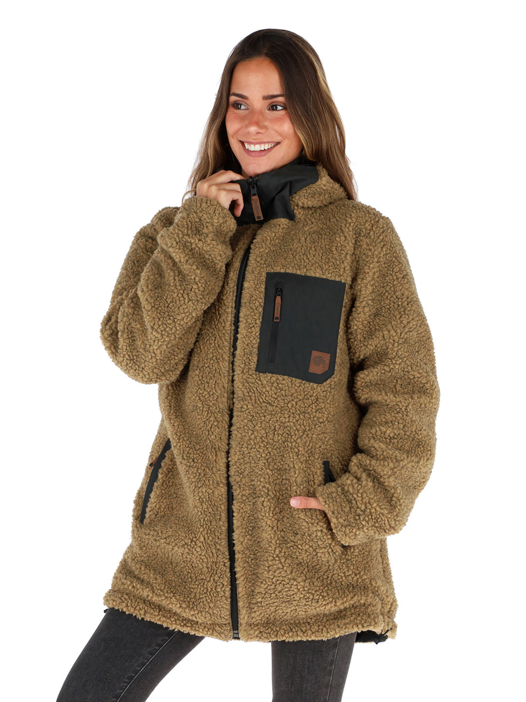 Parka Impermeable Reversible Camaleon Mujer - Negro - Mostaza