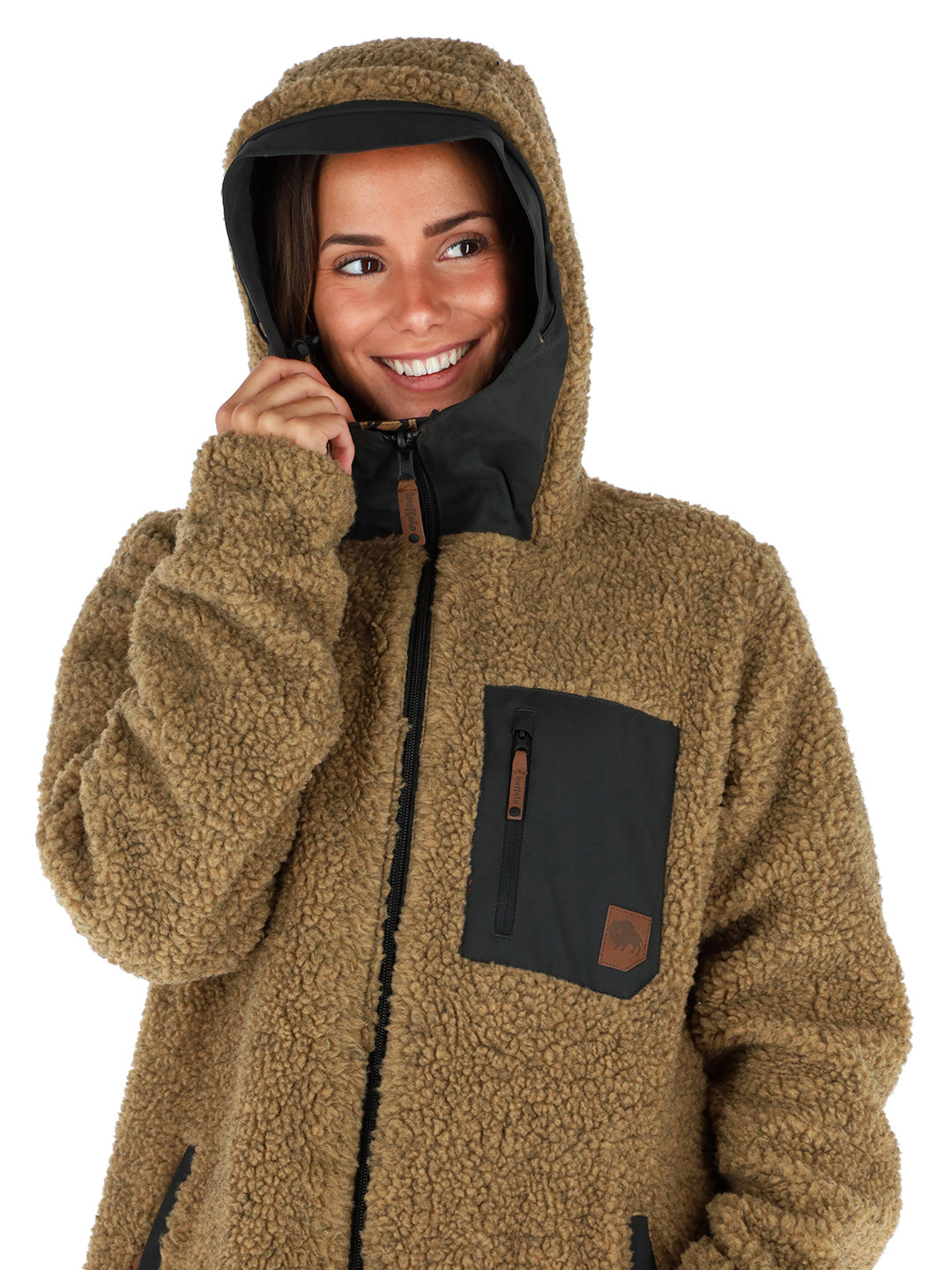 Parka Impermeable Reversible Camaleon Mujer - Negro - Mostaza