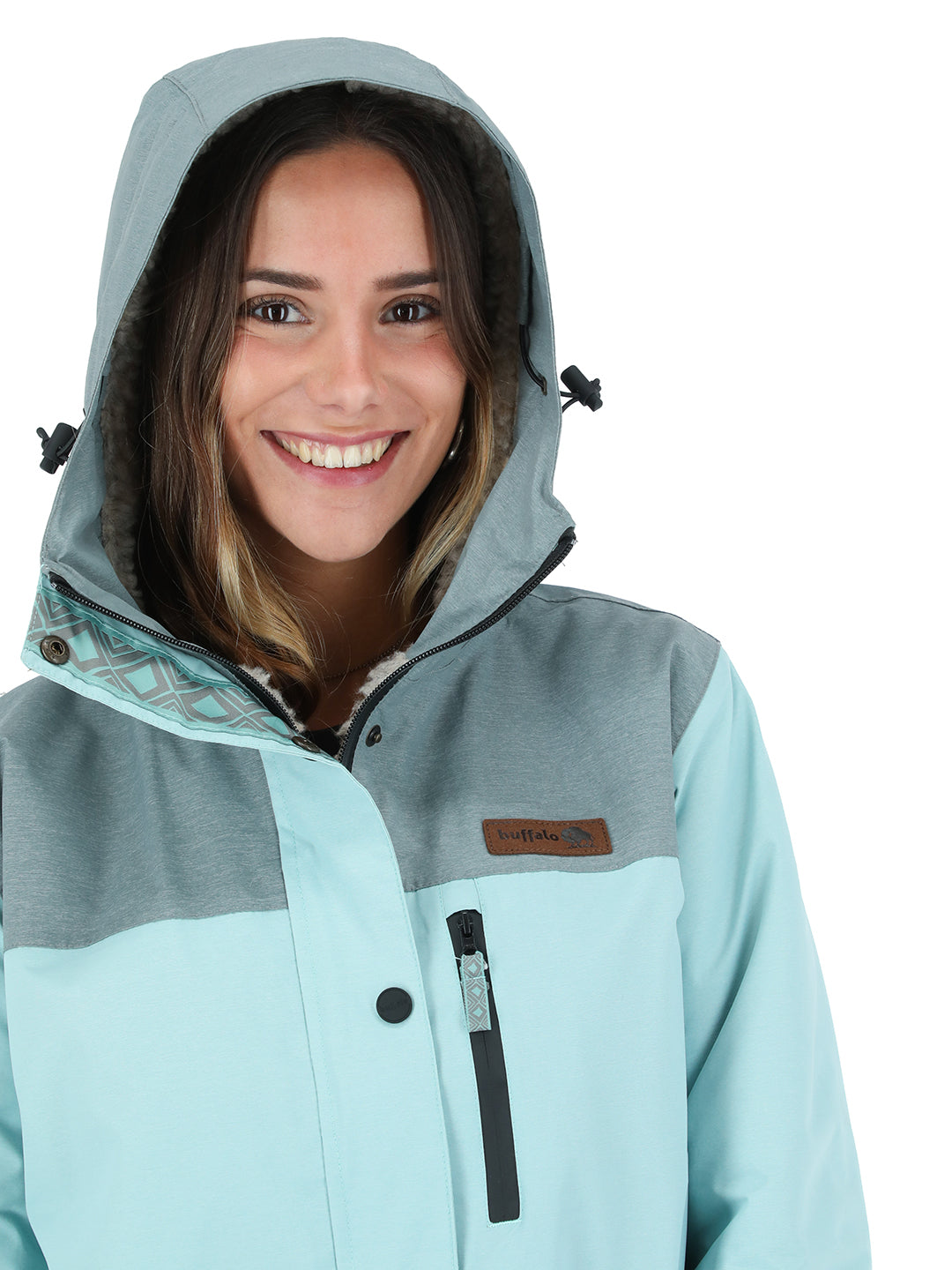 Parka Impermeable Reversible Camaleon Mujer - Celeste
