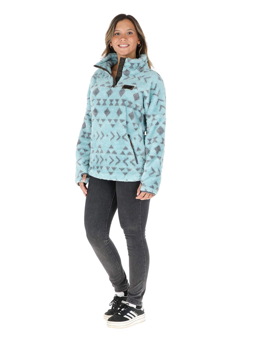 Chaqueta Nomada Print Mujer - Celeste