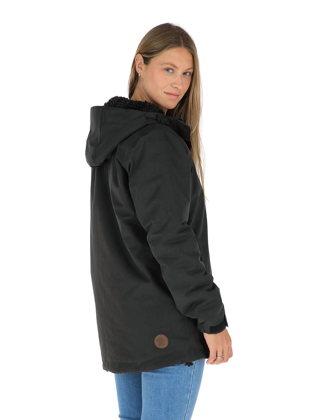 Parka Impermeable Reversible Camaleon Mujer - Negro