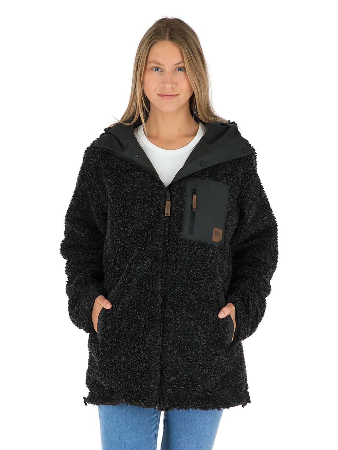 Parka Impermeable Reversible Camaleon Mujer - Negro