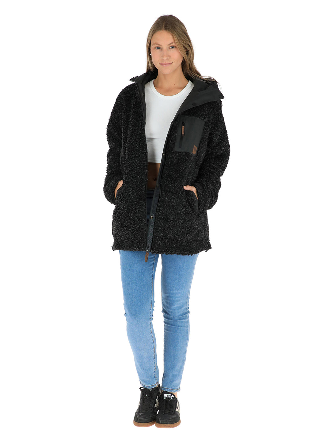 Parka Impermeable Reversible Camaleon Mujer - Negro