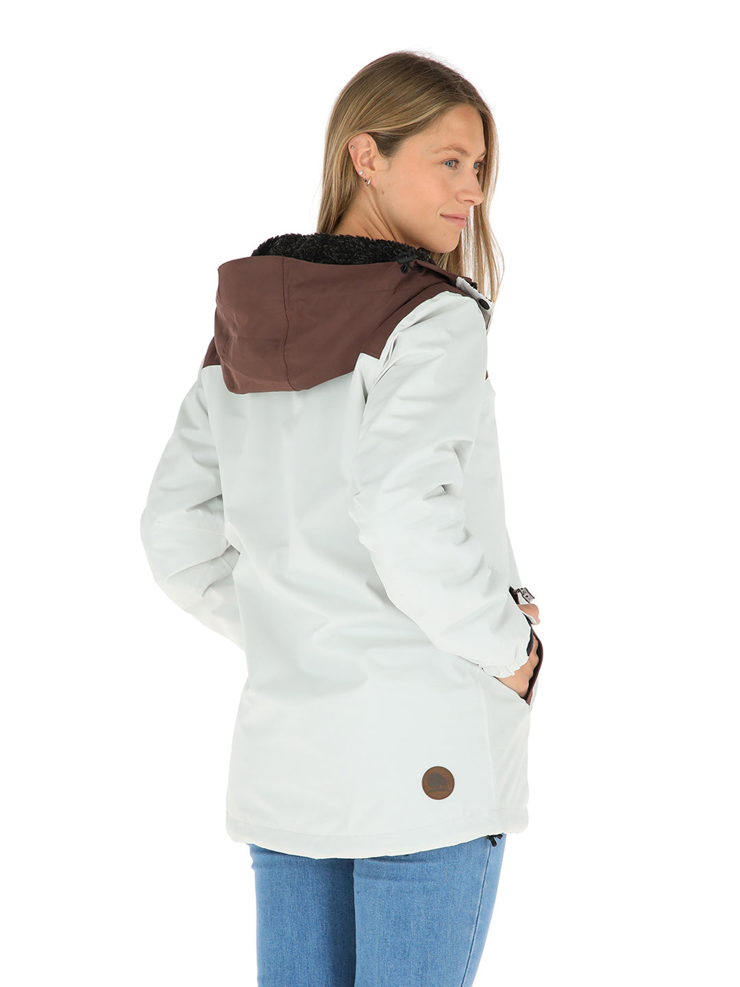 Parka Impermeable Reversible Camaleon Mujer - Crudo