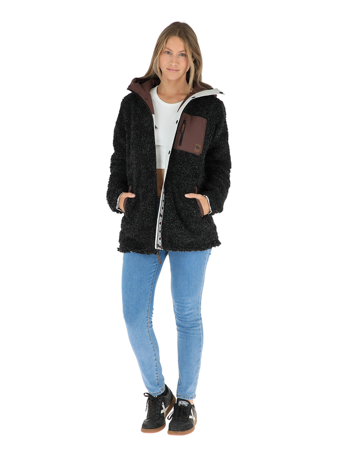 Parka Impermeable Reversible Camaleon Mujer - Crudo