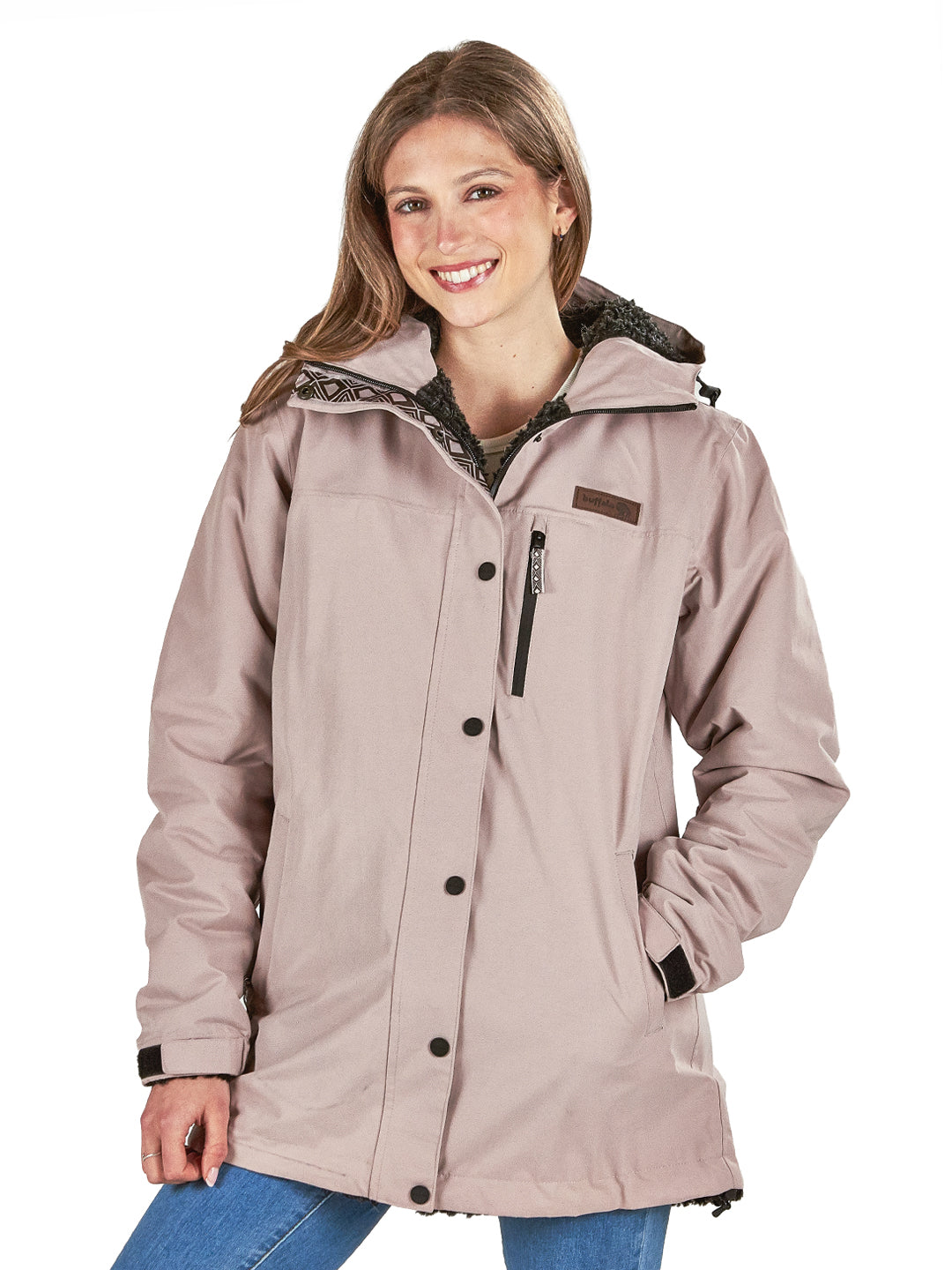Parka Impermeable Reversible Camaleon Mujer - Rosado