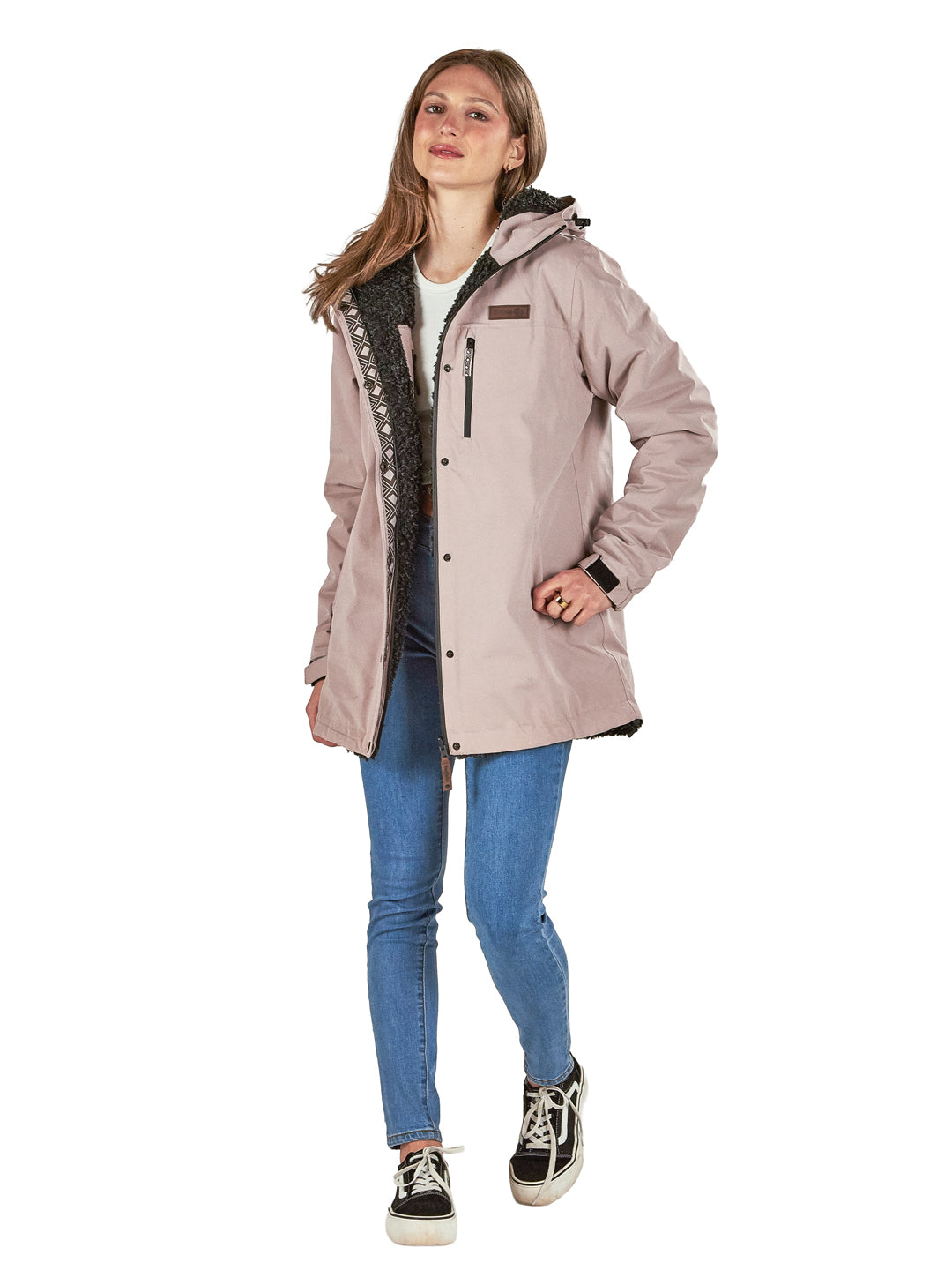 Parka Impermeable Reversible Camaleon Mujer - Rosado
