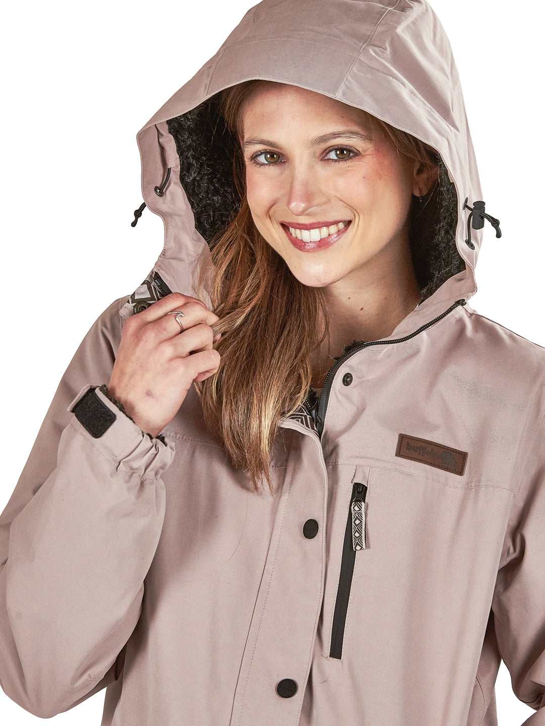 Parka Impermeable Reversible Camaleon Mujer - Rosado