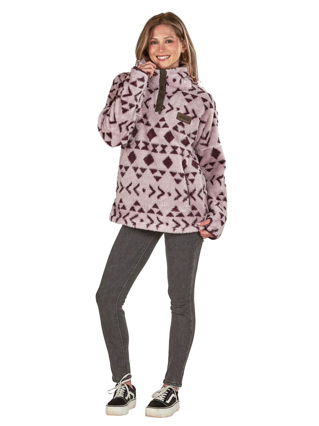 Chaqueta Nomada Print Mujer - Morado