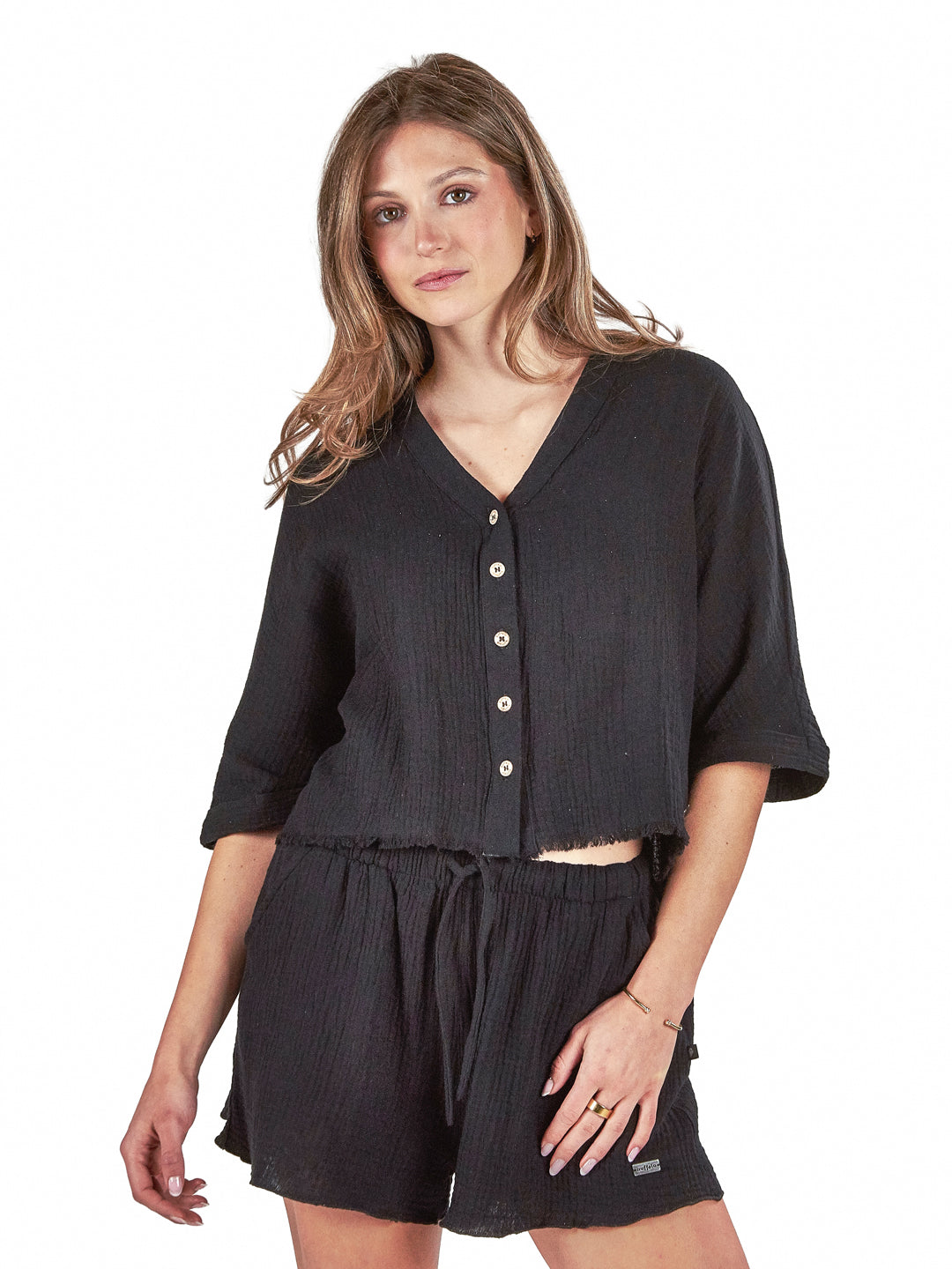 Blusa Ñirre Mujer - Negro