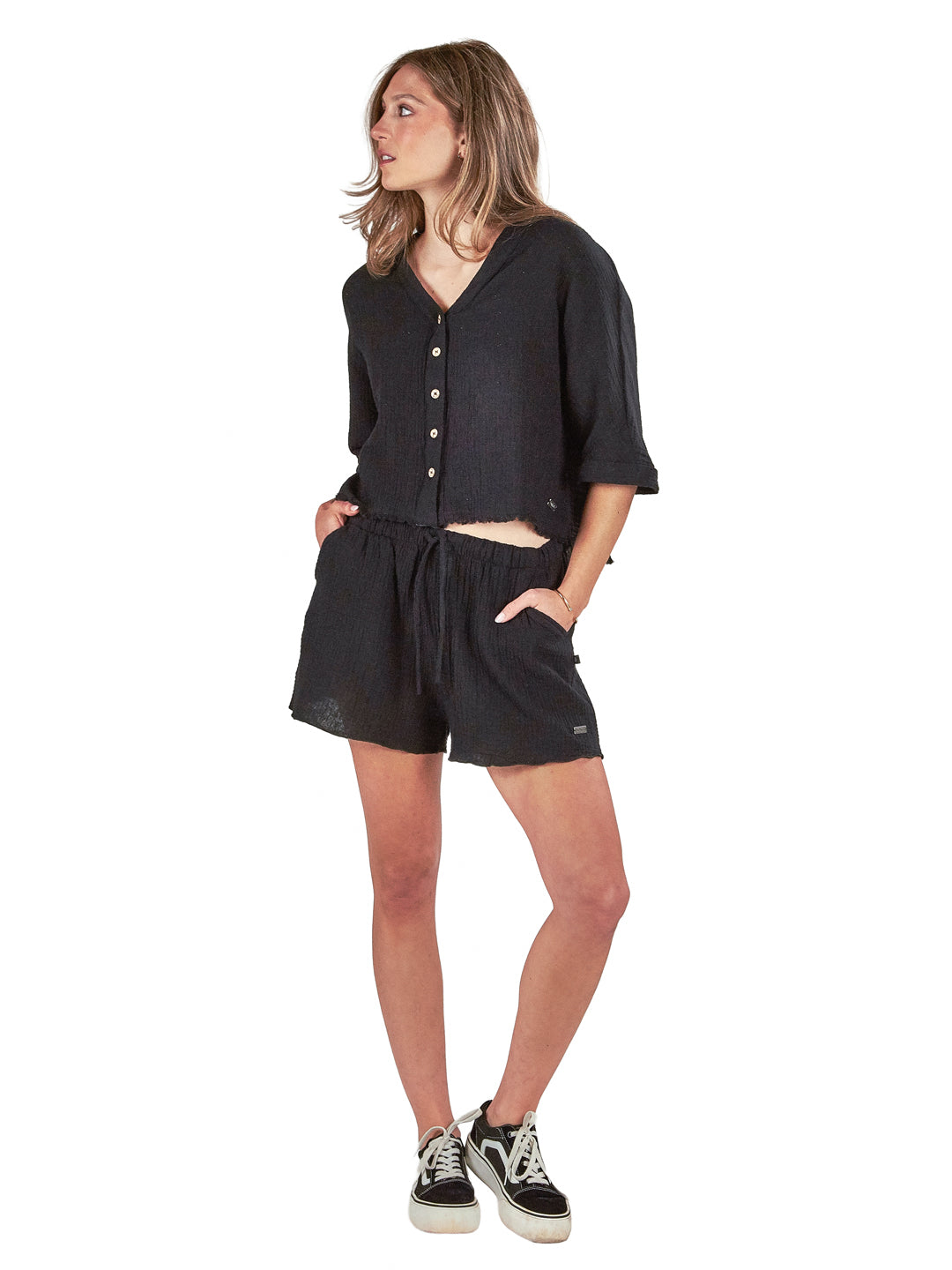 Blusa Ñirre Mujer - Negro