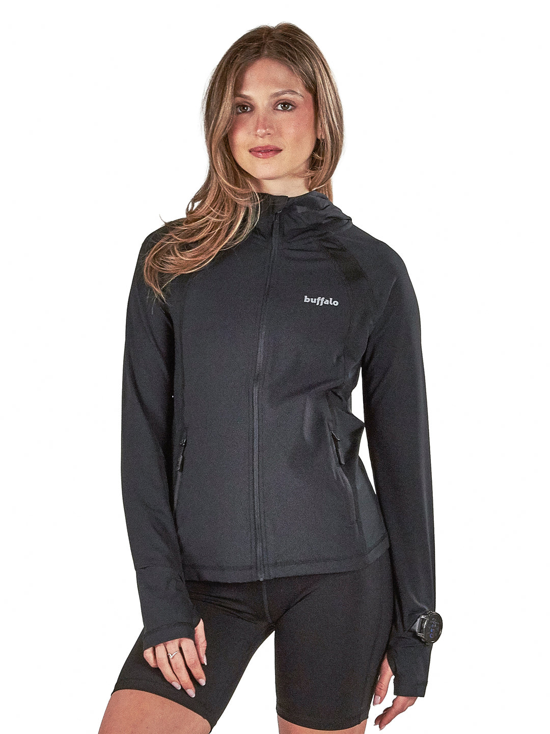Poleron Radal Mujer - Negro
