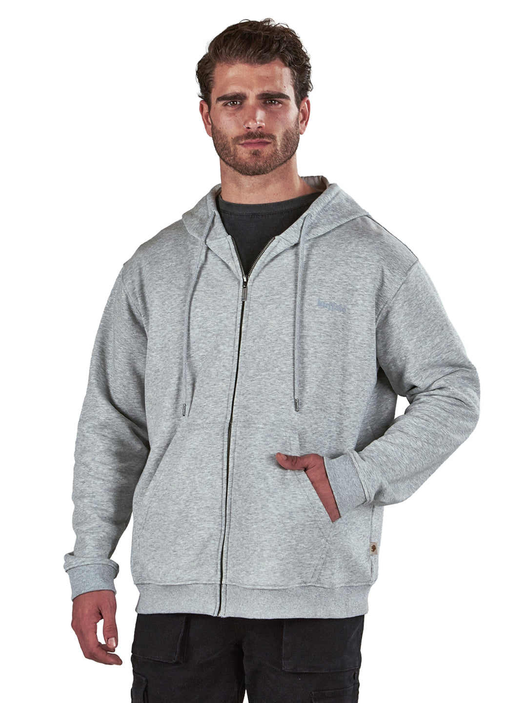 Poleron Solaz Hombre - Gris Melange