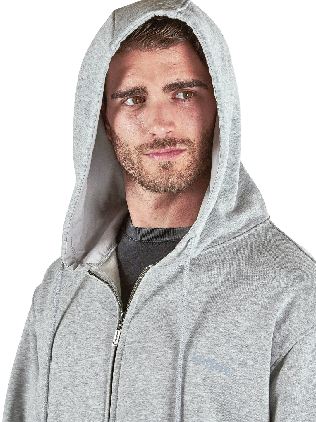 Poleron Solaz Hombre - Gris Melange