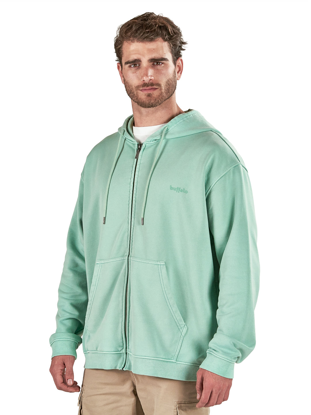 Poleron Solaz Hombre - Verde Agua