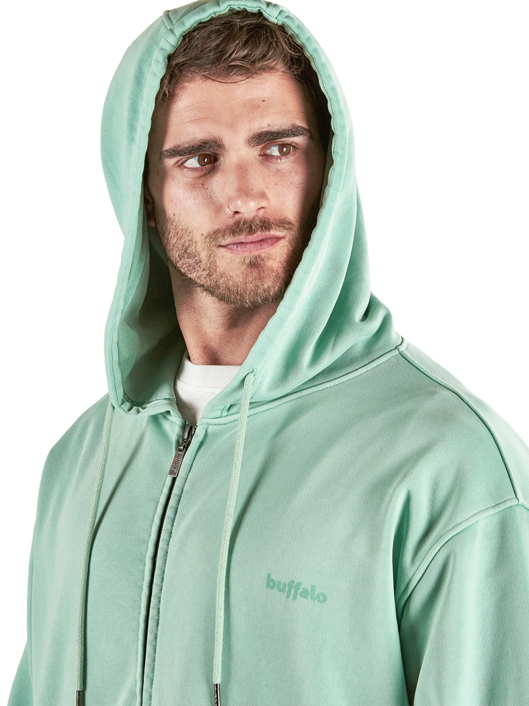 Poleron Solaz Hombre - Verde Agua