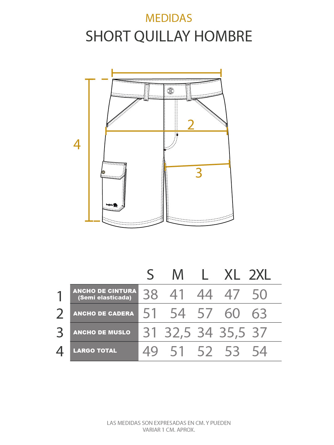 Short Quillay Hombre - Gris