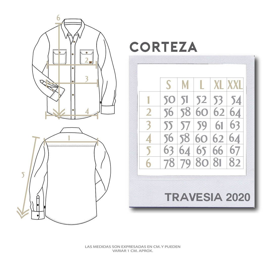 Camisa Corteza 2 Hombre - Azul