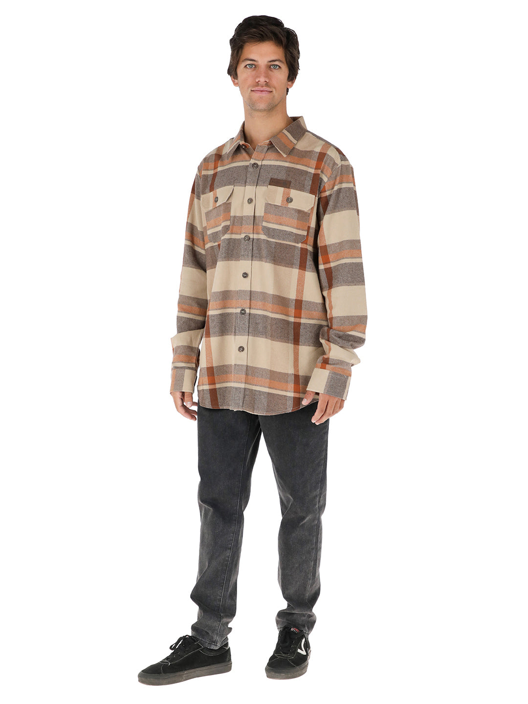 Camisa Corteza Hombre - Cafe