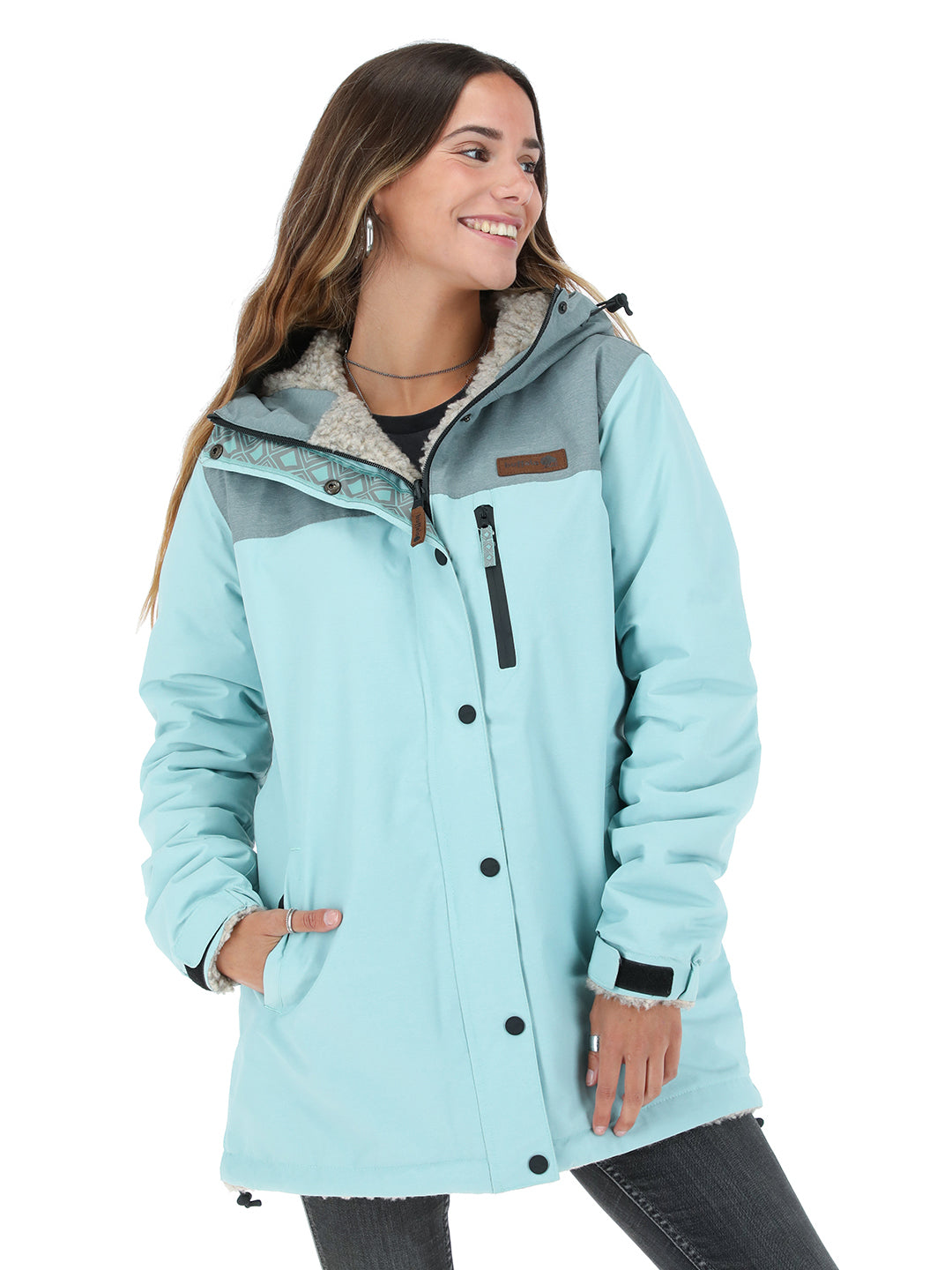 Chaqueta Camaleon Mujer - Celeste - Lana Jaspeado 2