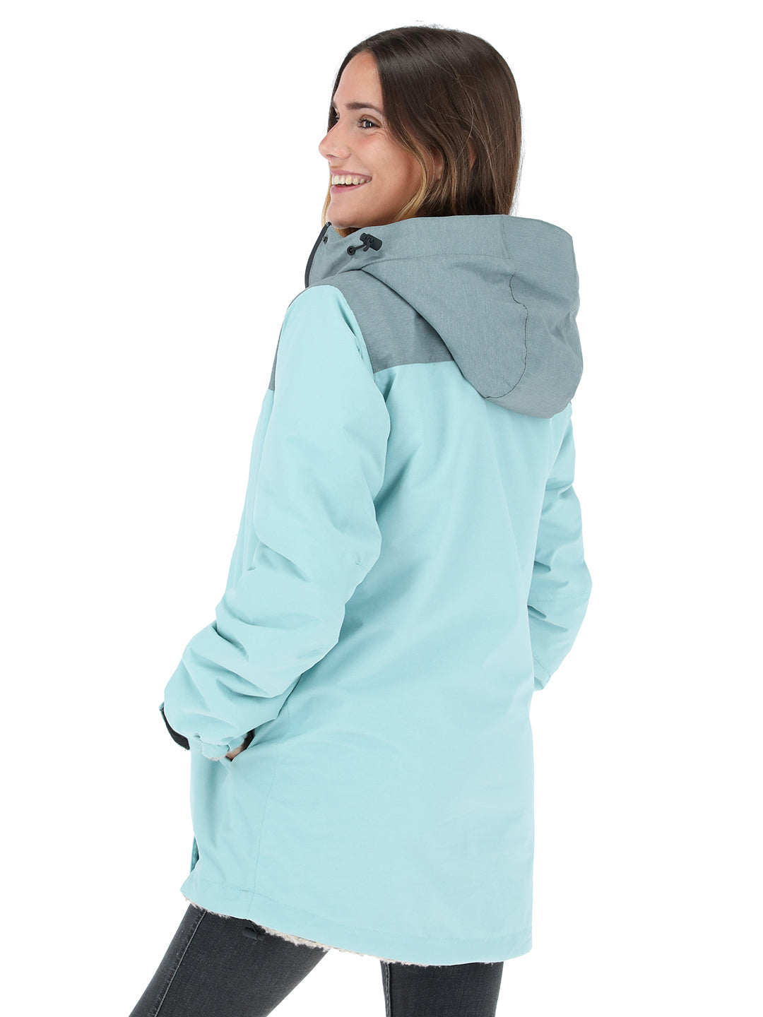 Chaqueta Camaleon Mujer - Celeste - Lana Jaspeado 2