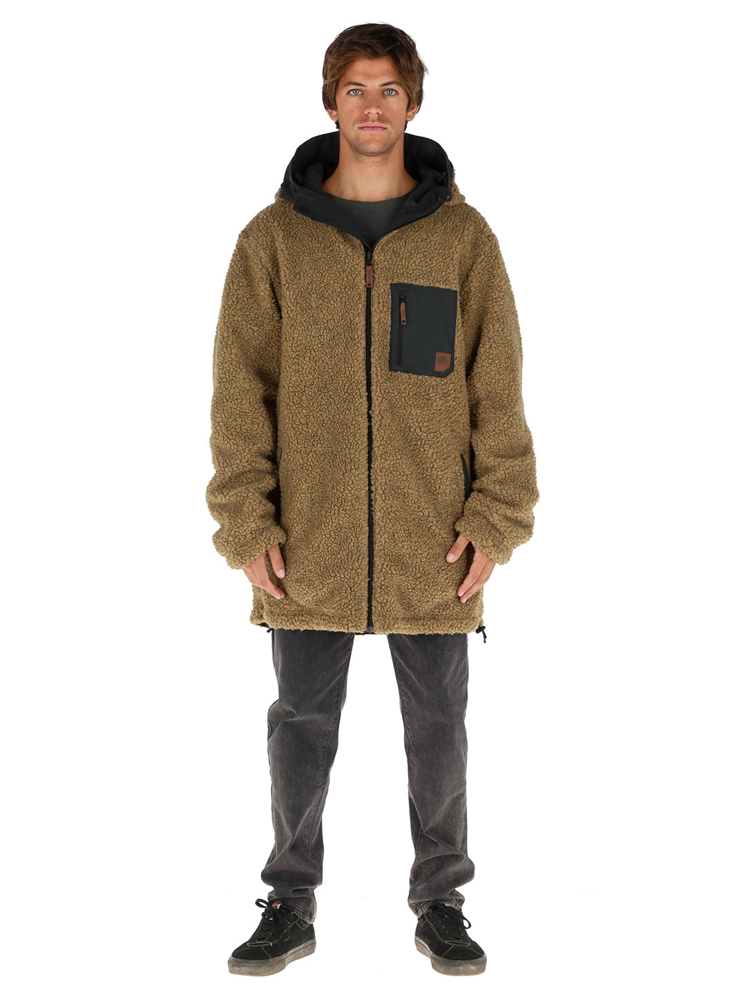 Chaqueta Camaleon Hombre - Negro - Mostaza Jaspeado