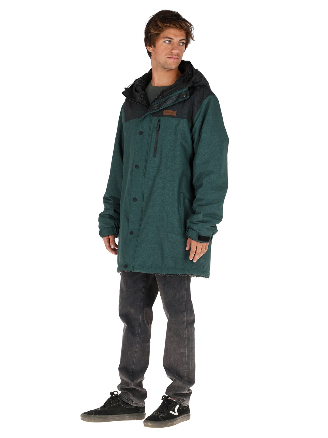 Chaqueta Camaleon Hombre - Petroleo - Negro Jaspeado