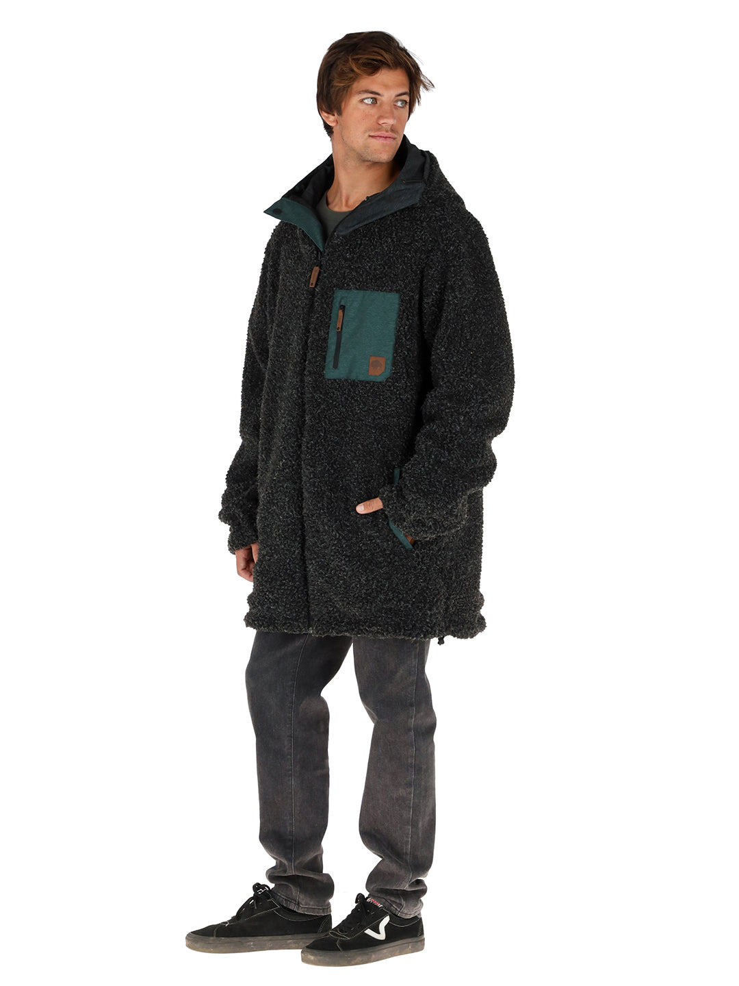 Chaqueta Camaleon Hombre - Petroleo - Negro Jaspeado