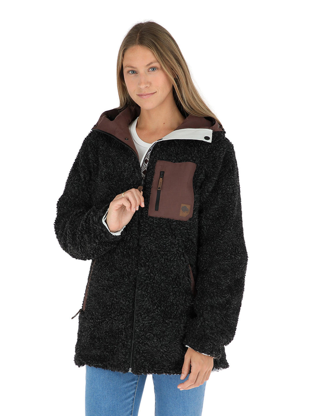 Chaqueta Camaleon Mujer - Crudo - Negro Jaspeado