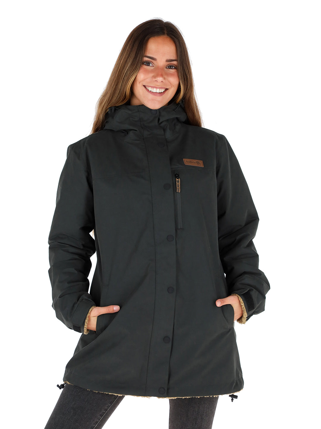 Chaqueta Camaleon Mujer - Negro - Mostaza Jaspeado