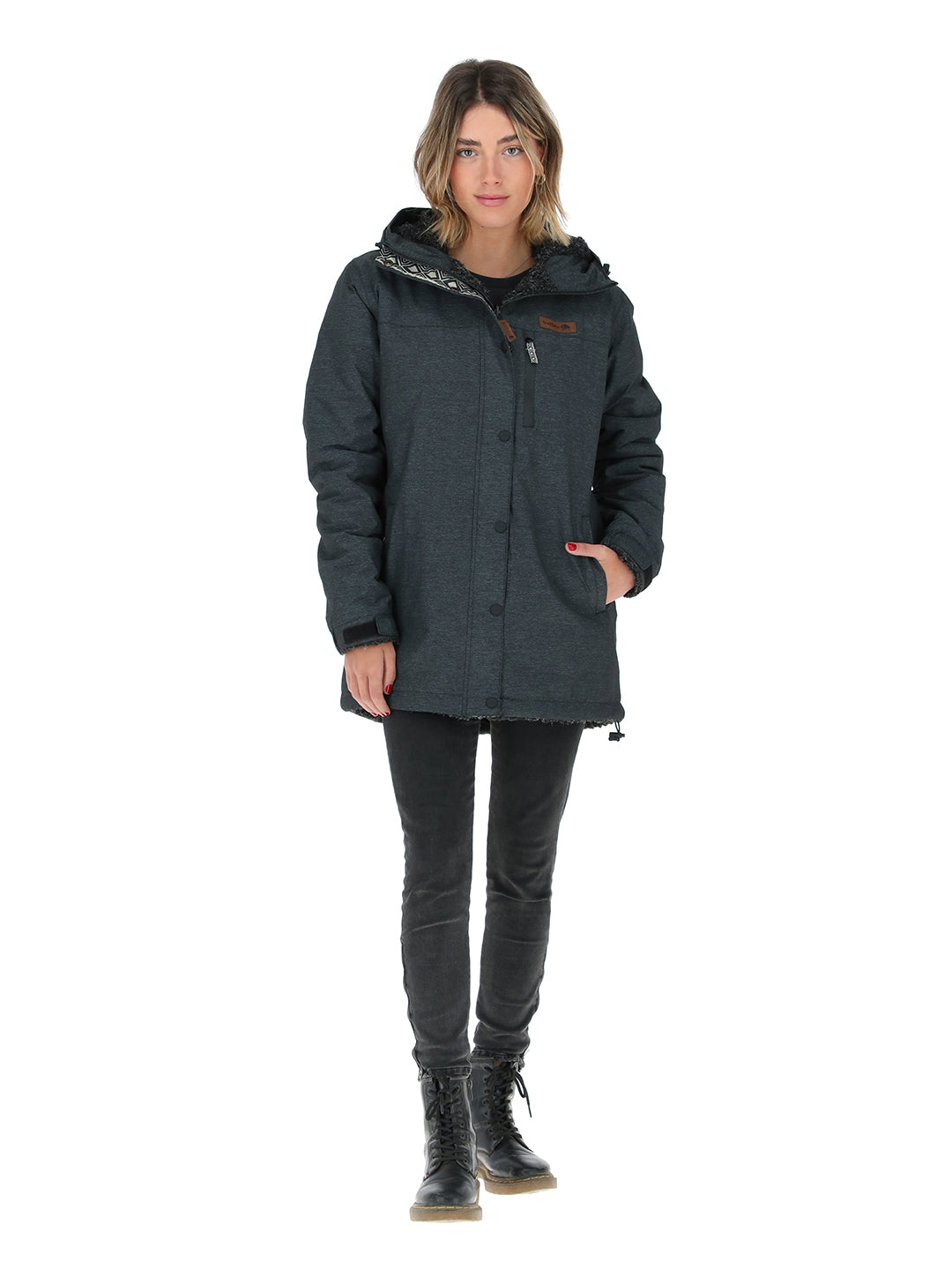 Chaqueta Camaleon I Mujer - Negro - Negro Jaspeado