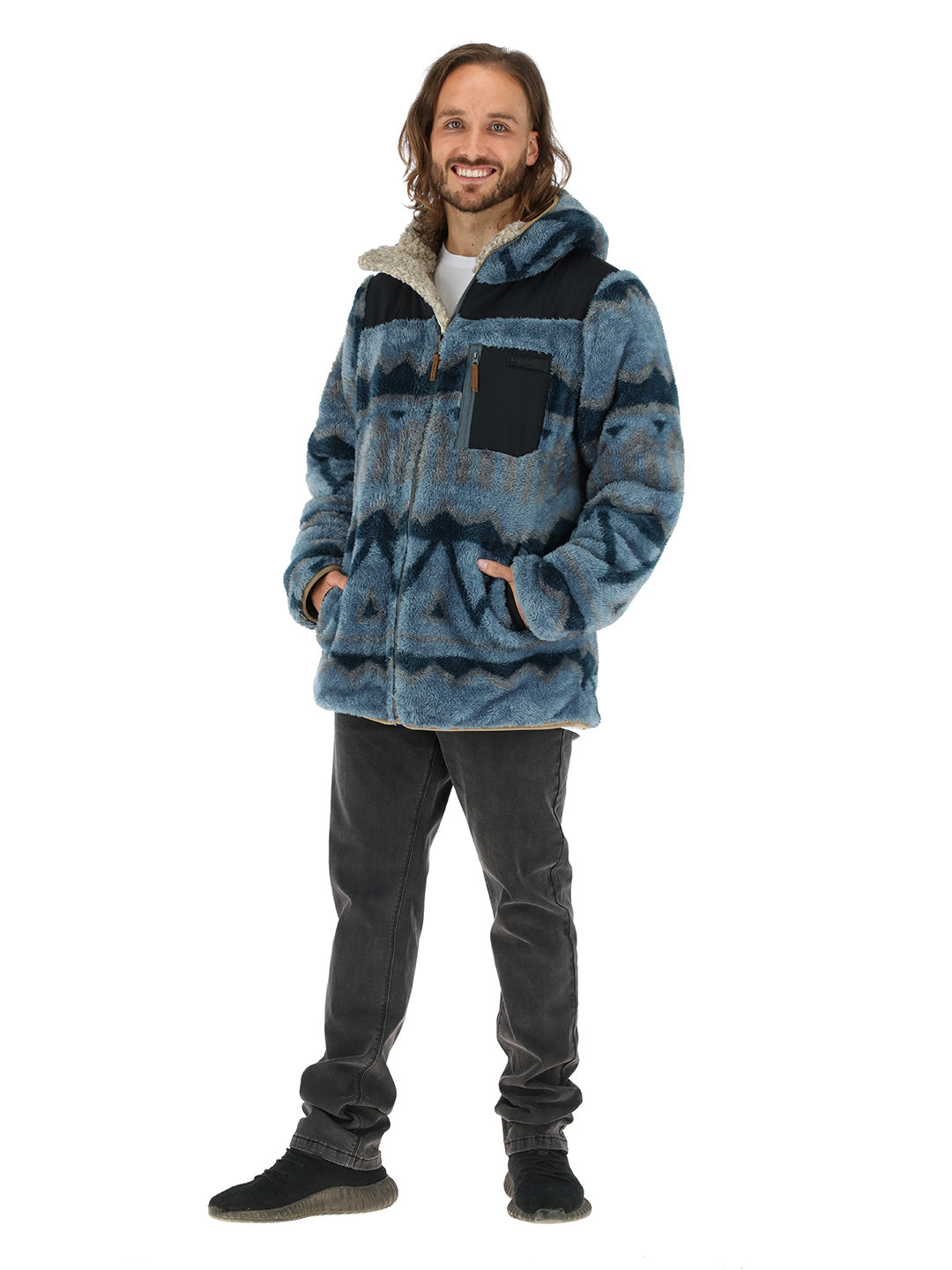 Chaqueta Chipodos Hombre - Lana Jaspeado - Diseño Azul