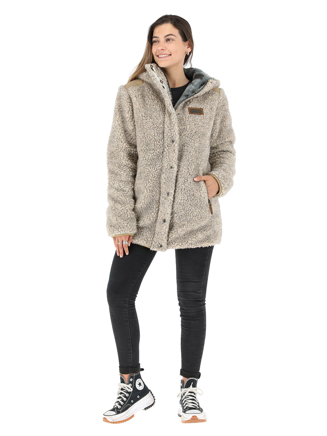 Chaqueta Chipodos Mujer - Lana Jaspeado - Diseño Gris