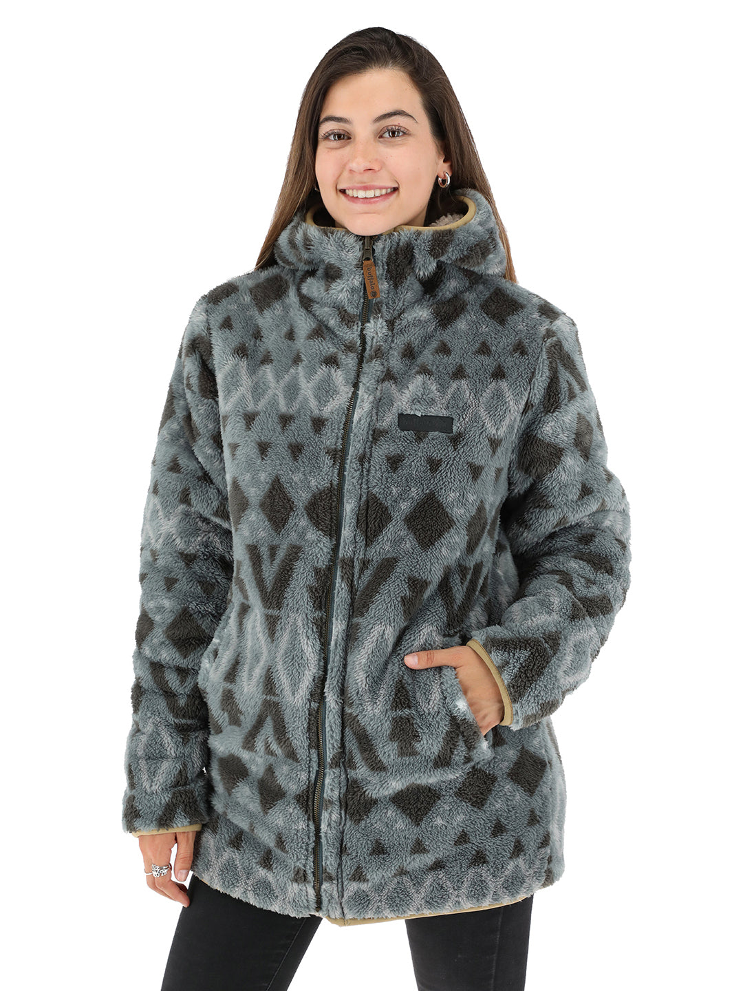 Chaqueta Chipodos Mujer - Lana Jaspeado - Diseño Gris