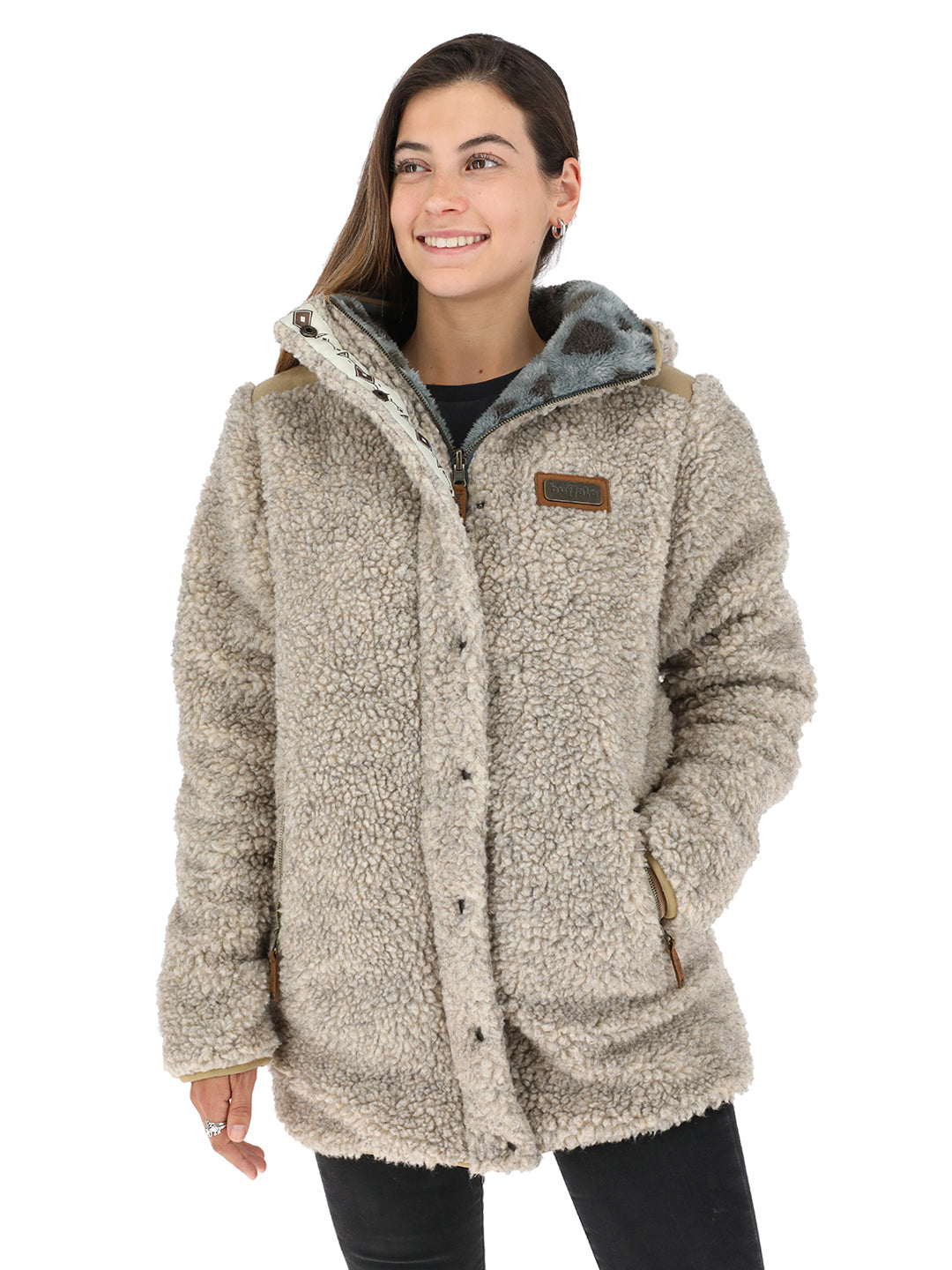 Chaqueta Chipodos Mujer - Lana Jaspeado - Diseño Gris