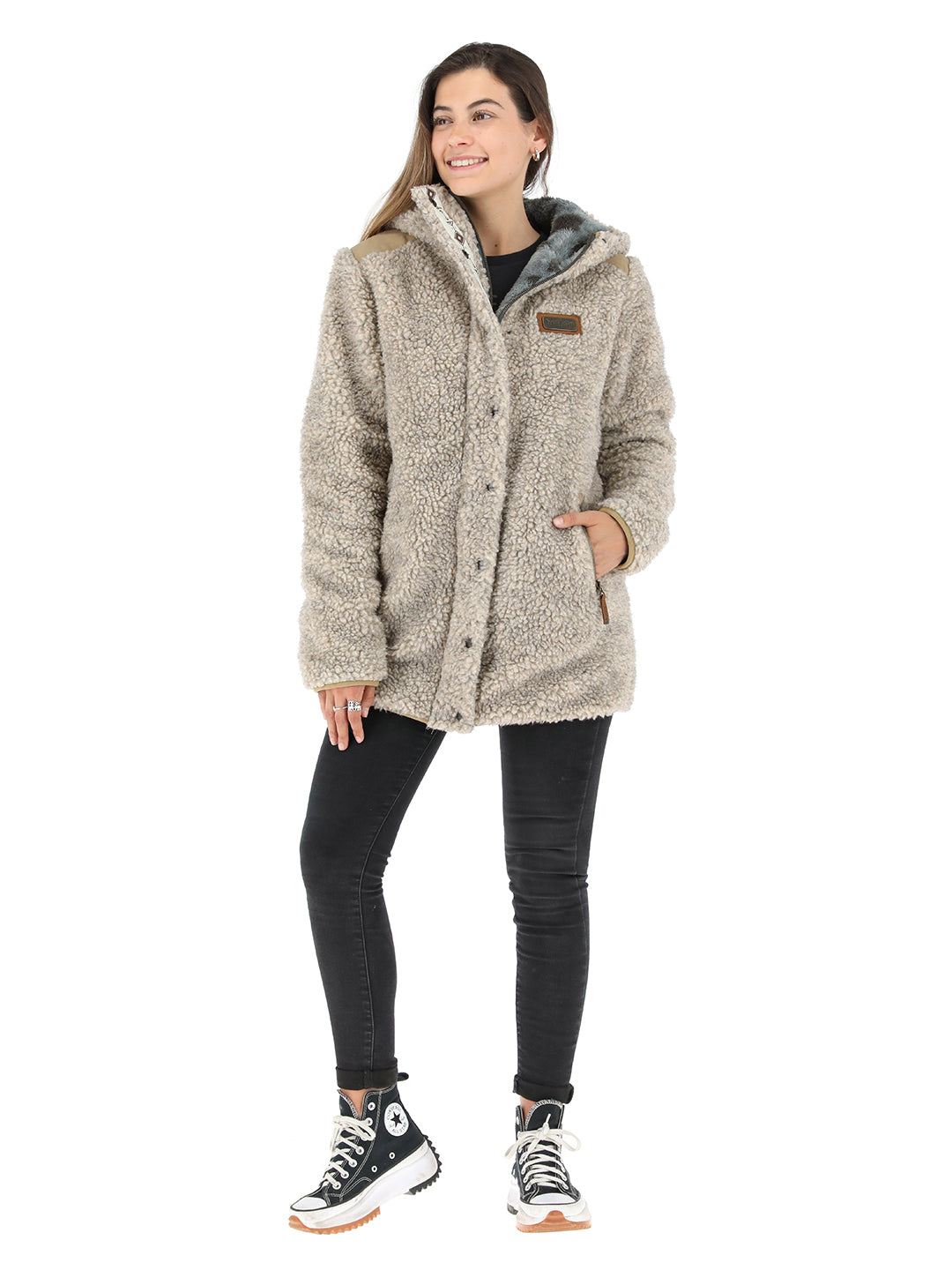 Chaqueta Chipodos Mujer - Lana Jaspeado - Diseño Gris