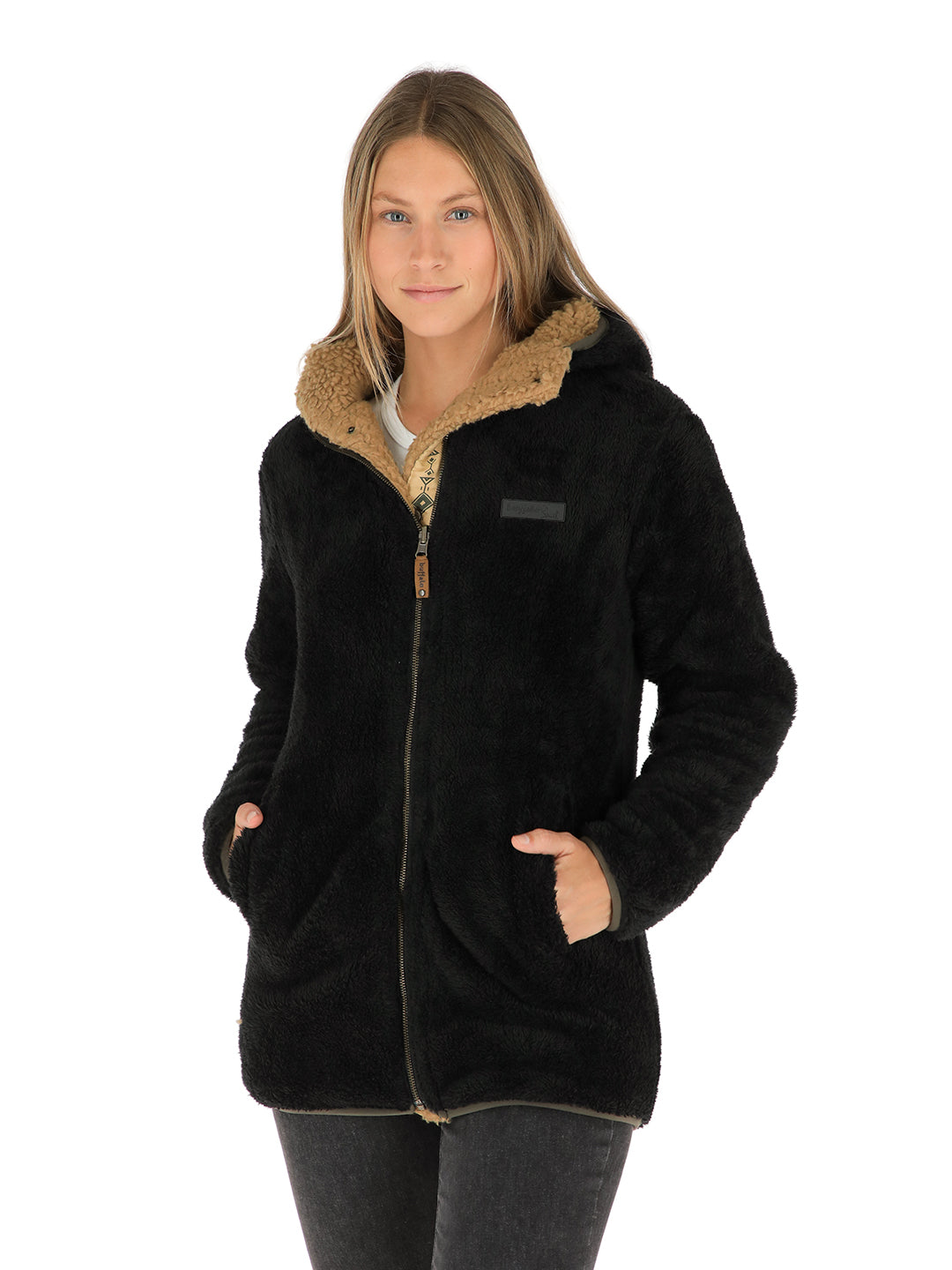 Chaqueta Chipodos Mujer - Mostaza - Negro