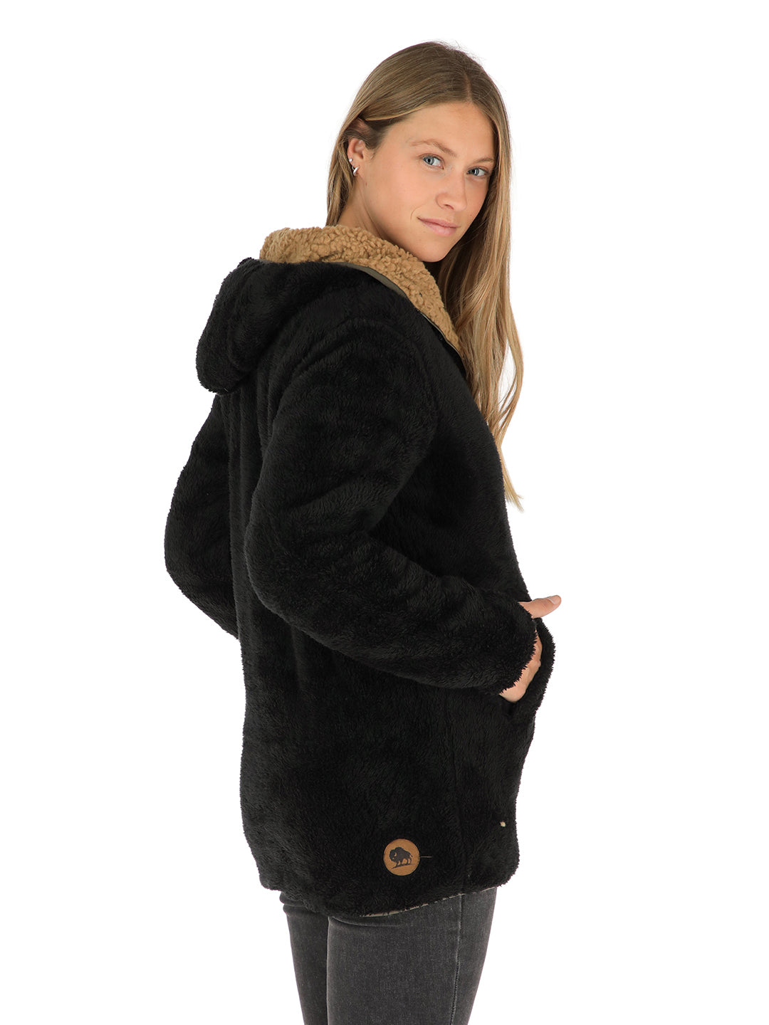 Chaqueta Chipodos Mujer - Mostaza - Negro