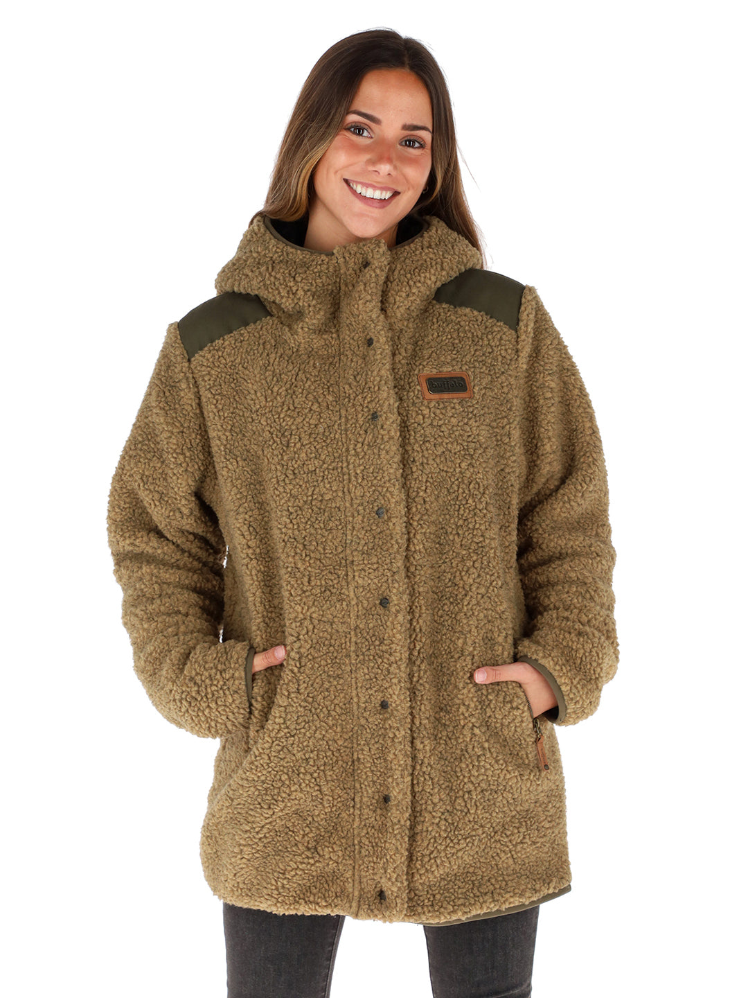 Chaqueta Chipodos Mujer - Mostaza Jaspeado - Negro