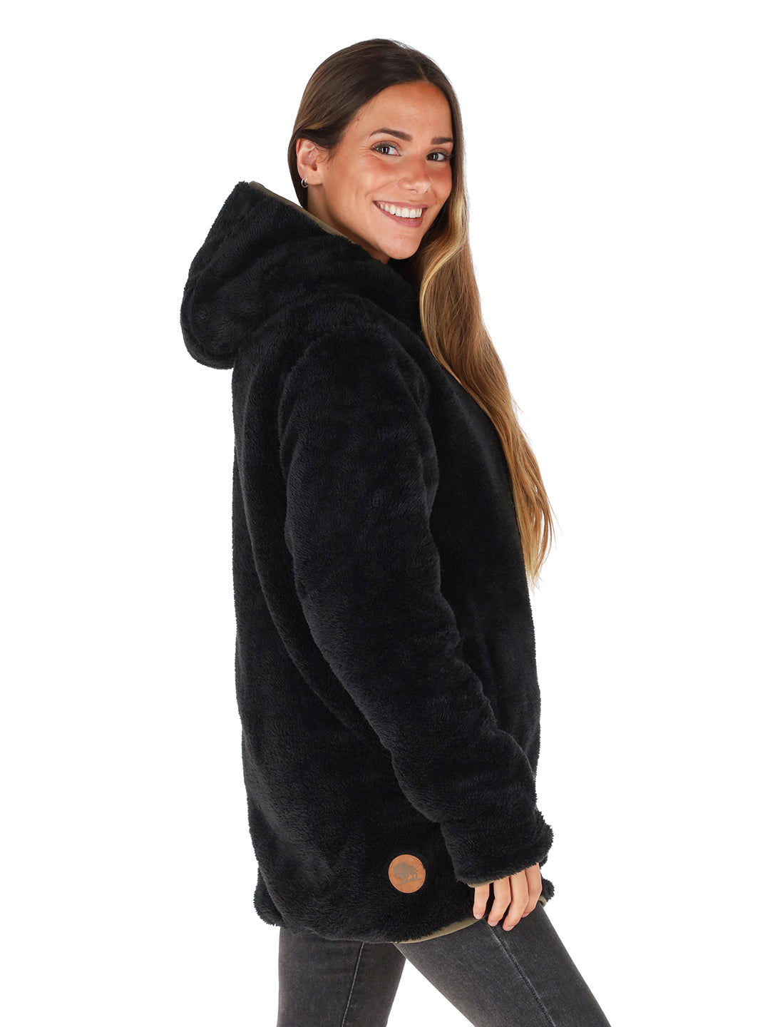 Chaqueta Chipodos Mujer - Mostaza Jaspeado - Negro