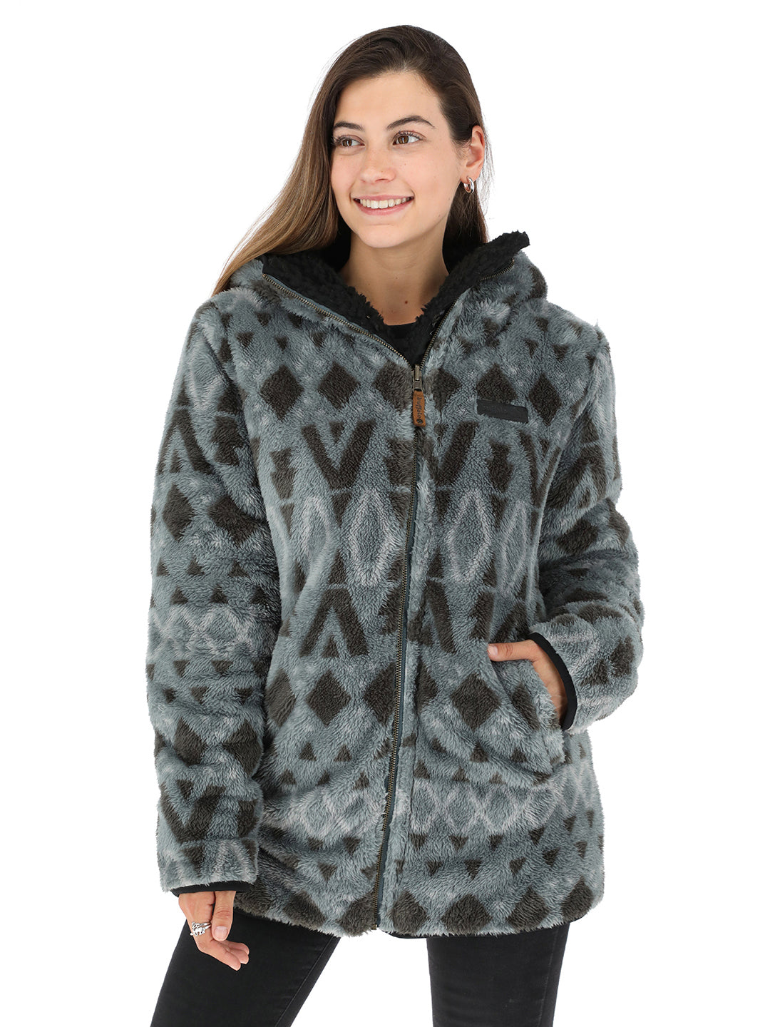 Chaqueta Chipodos Mujer - Negro - Diseño Gris