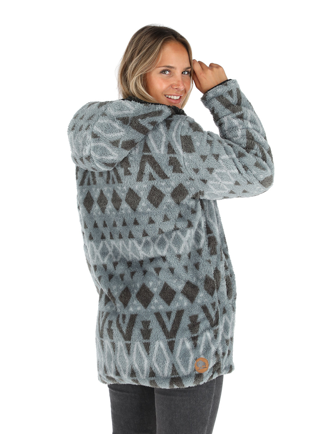 Chaqueta Chipodos Mujer - Negro Jaspeado - Diseño Gris