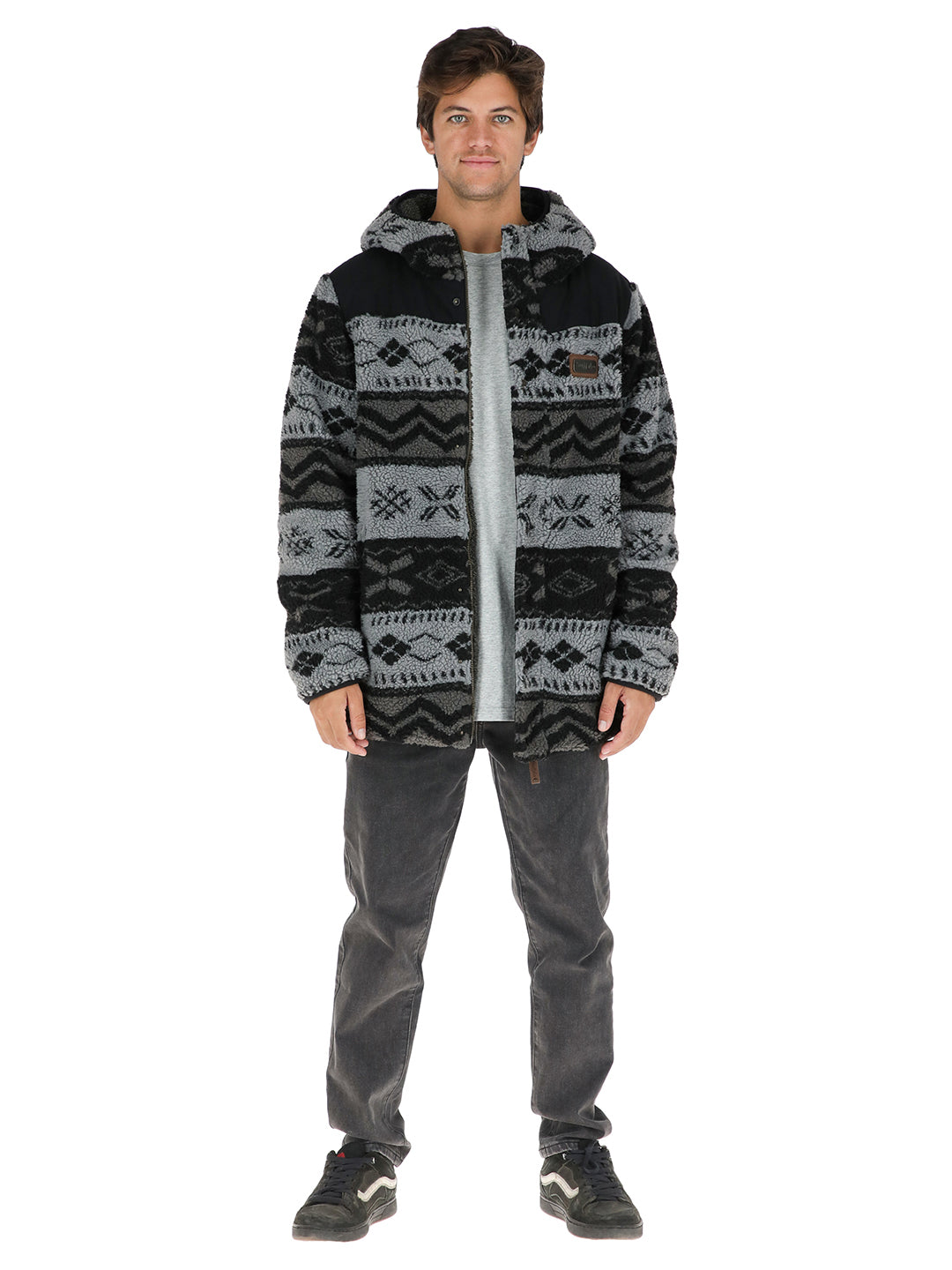 Chaqueta Chipodos Print Hombre - Gris - Marengo Jaspeado