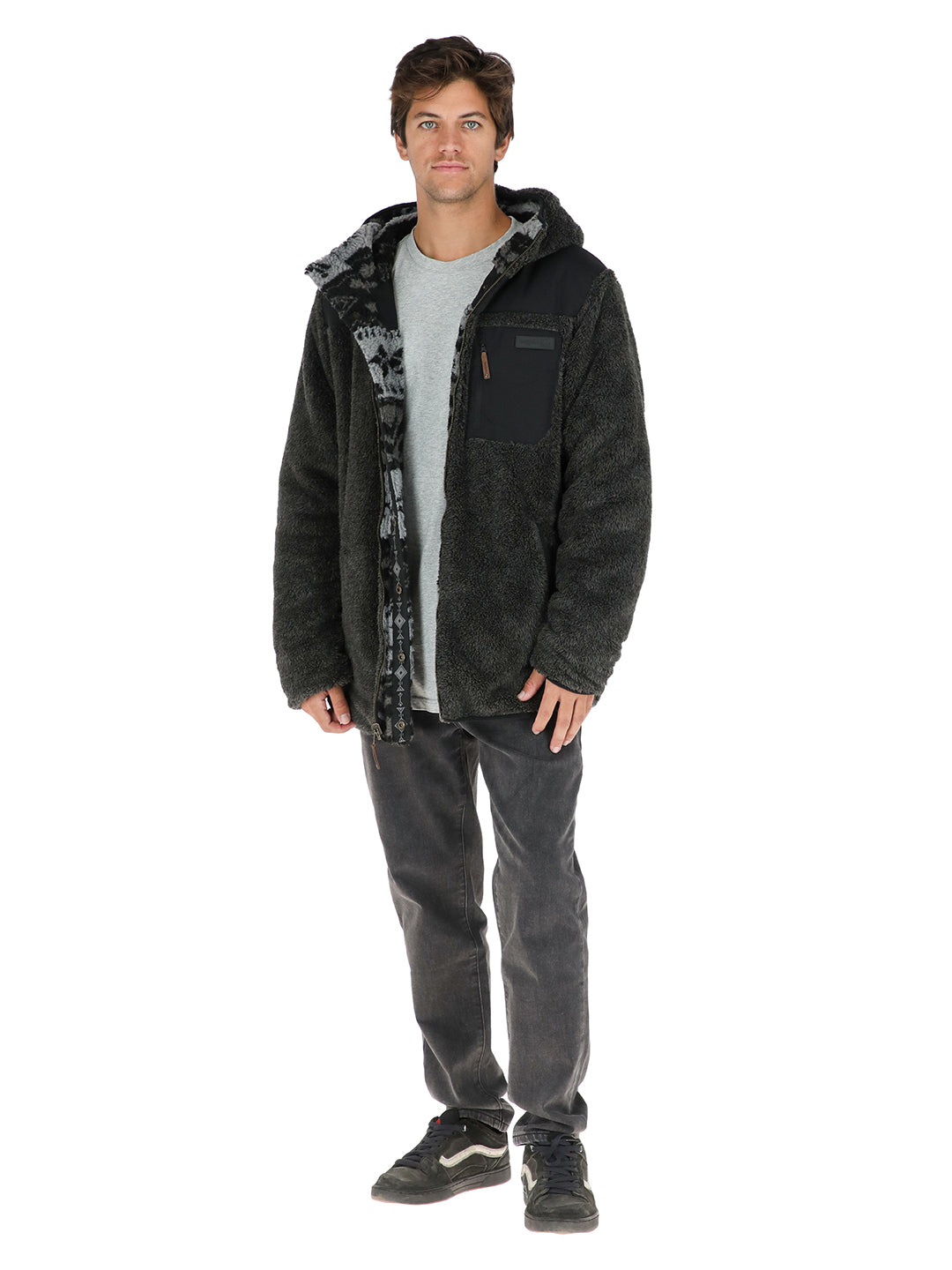 Chaqueta Chipodos Print Hombre - Gris - Marengo Jaspeado