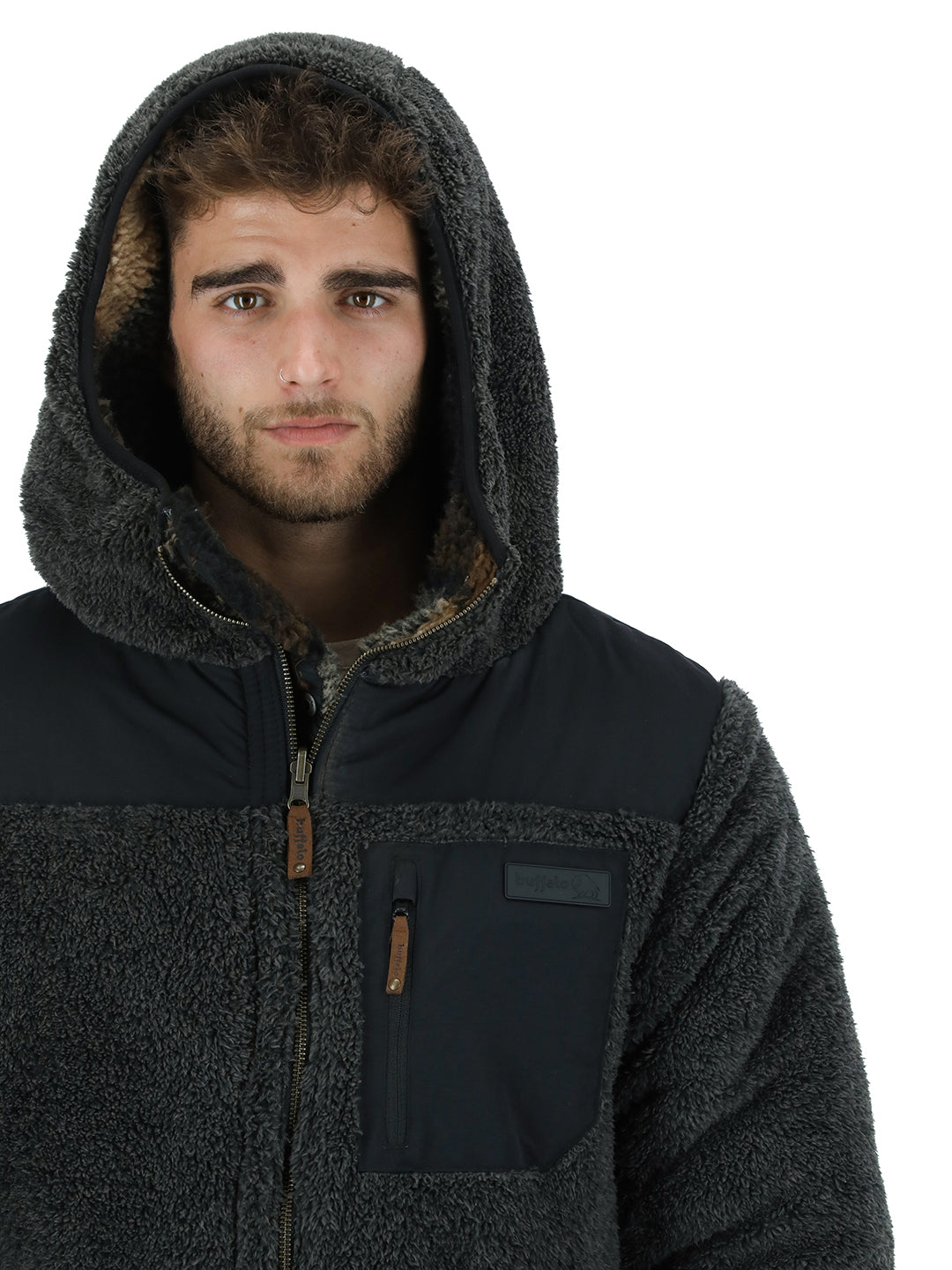 Chaqueta Chipodos Print Hombre - Negro - Marengo Jaspeado