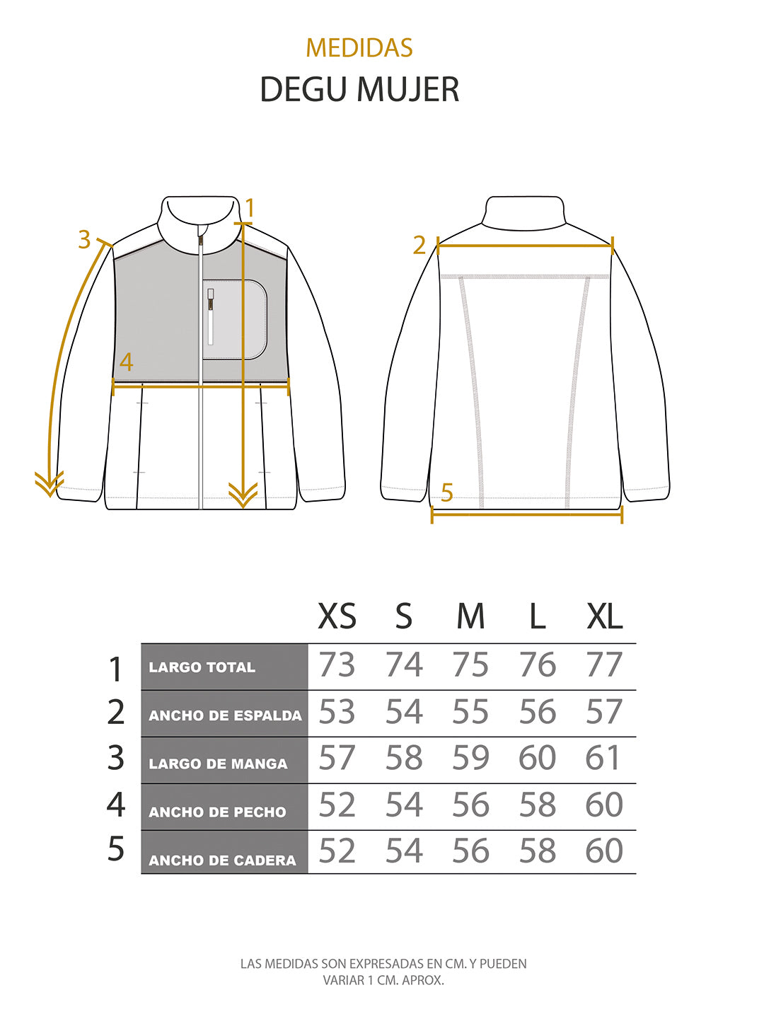 Chaqueta Degu Mujer - Mostaza