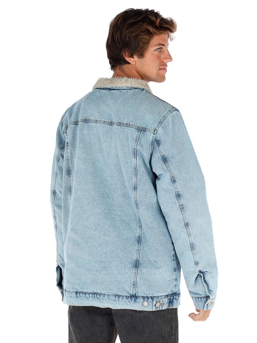 Chaqueta Foresta Hombre - Celeste - Lana Jaspeado