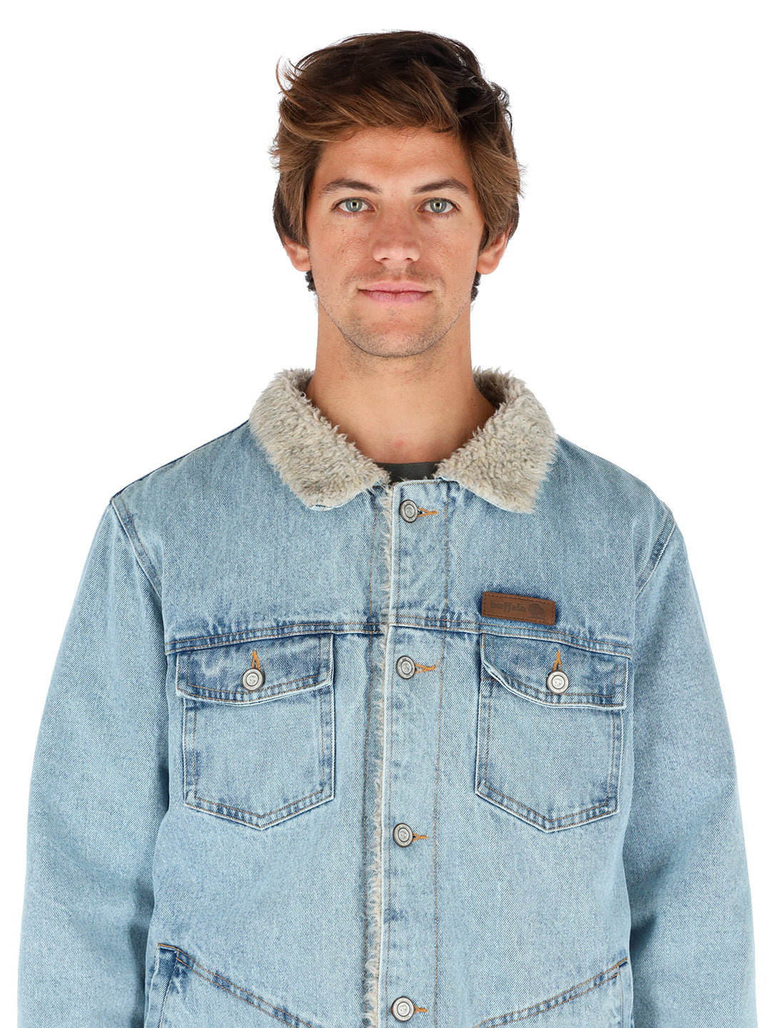 Chaqueta Foresta Hombre - Celeste - Lana Jaspeado